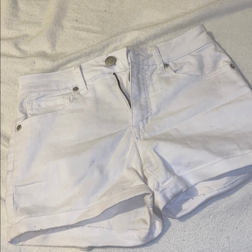 All white shorts